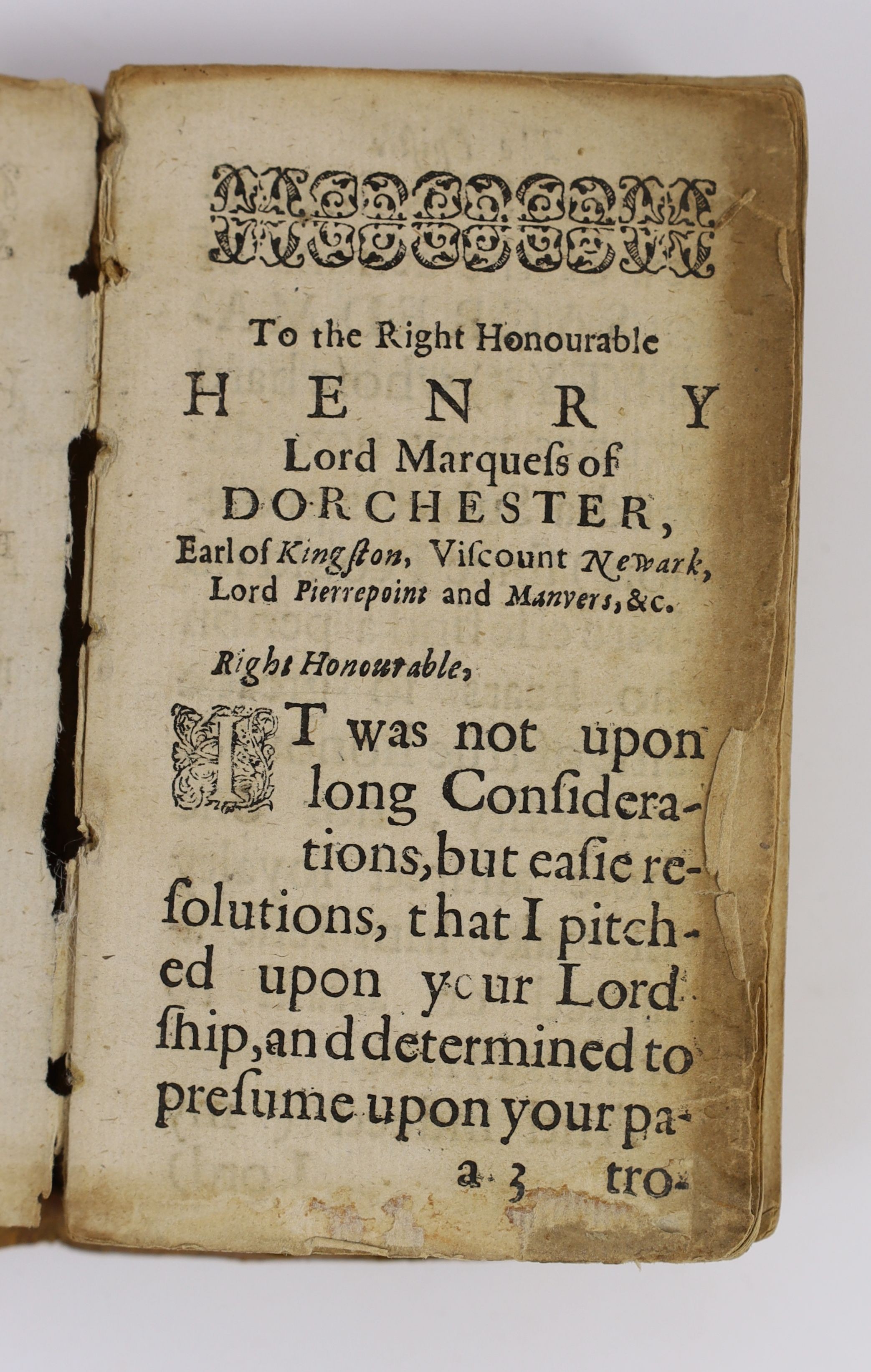 [Dauncey, John] - The History of His Sacred Majesty Charles the II, 12mo, calf gilt with Royal cypher CR beneath a crown, James Davies, London, 1660